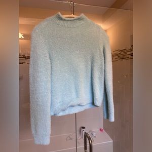 NWOT Light Blue Fuzzy Sweater
